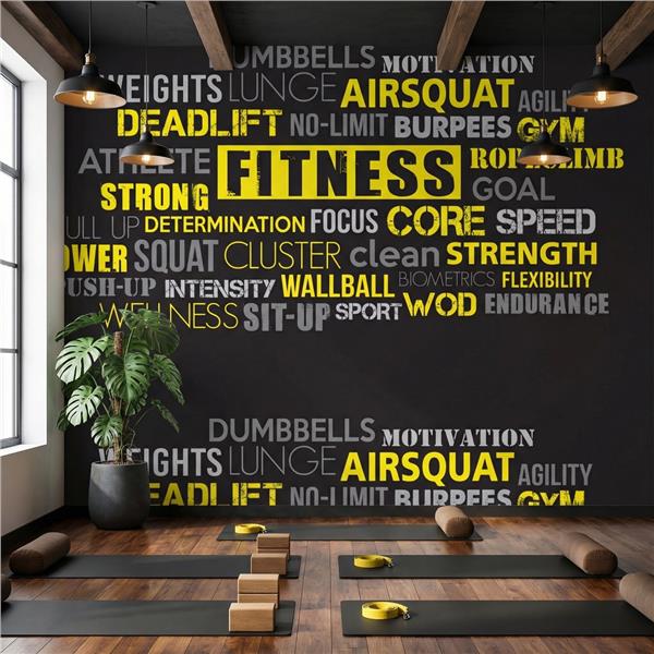 Spor Salonu Fitness Crossfit Pilates Duvar Kağıdı 041